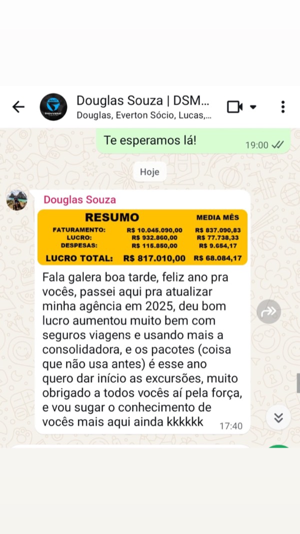 Depoimento de Douglas Souza, da DSM Viagens