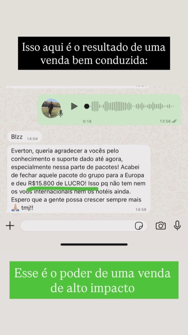 Depoimento: pacote para a Europa com R$ 15.800 de lucro